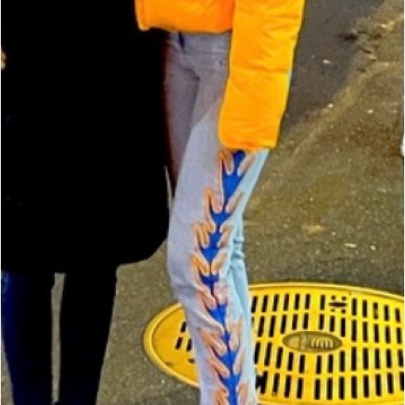 SANDRO PARIS flame jeans high rise straight leg light blue denim size 6 … - Picture 3 of 13